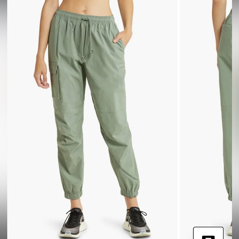 NWT Sweaty Betty Quinn Crop Cargo Pants Heath Gree size small